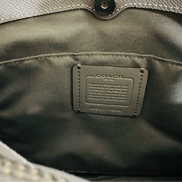 Coach “Leah” Crossbody Bag/Satchel, Crossgrain Leather, Gray, Like New - Picture 4 of 8